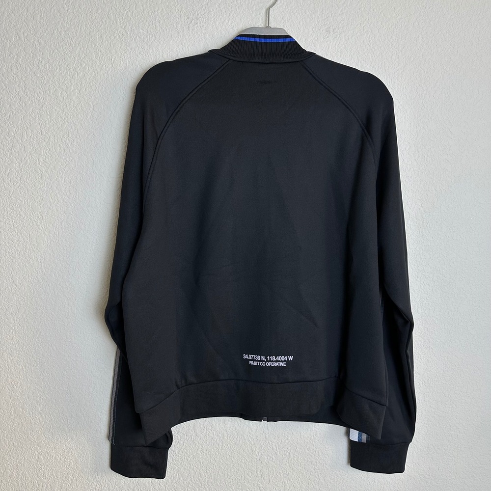 G/FORE Onyx Black Full Zip Track Jacket women's XL Striped Sleeve Portugal NEW - Picture 8 of 11